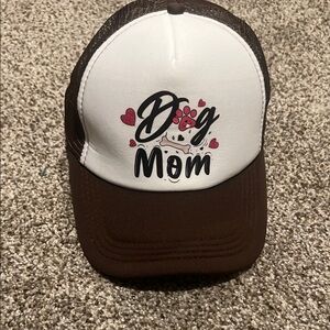 Dog Mom Brown and White Trucker Hat
